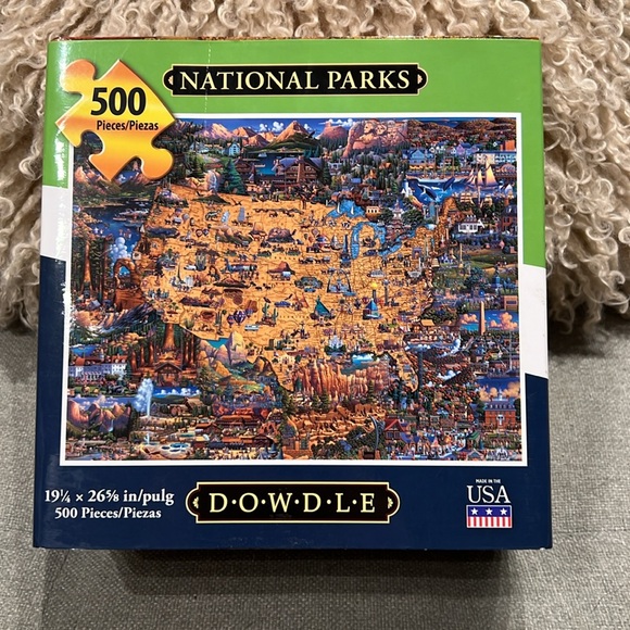 Dowdle Folk Art Puzzle National Parks 500 Pieces jigsaw puzzle - Picture 1 of 4
